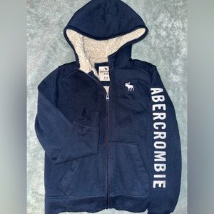 Abercrombie fuzzy lined zip up 11/12